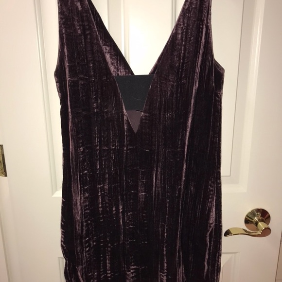 French Connection Velvet Purple Dress - Picture 3 of 4